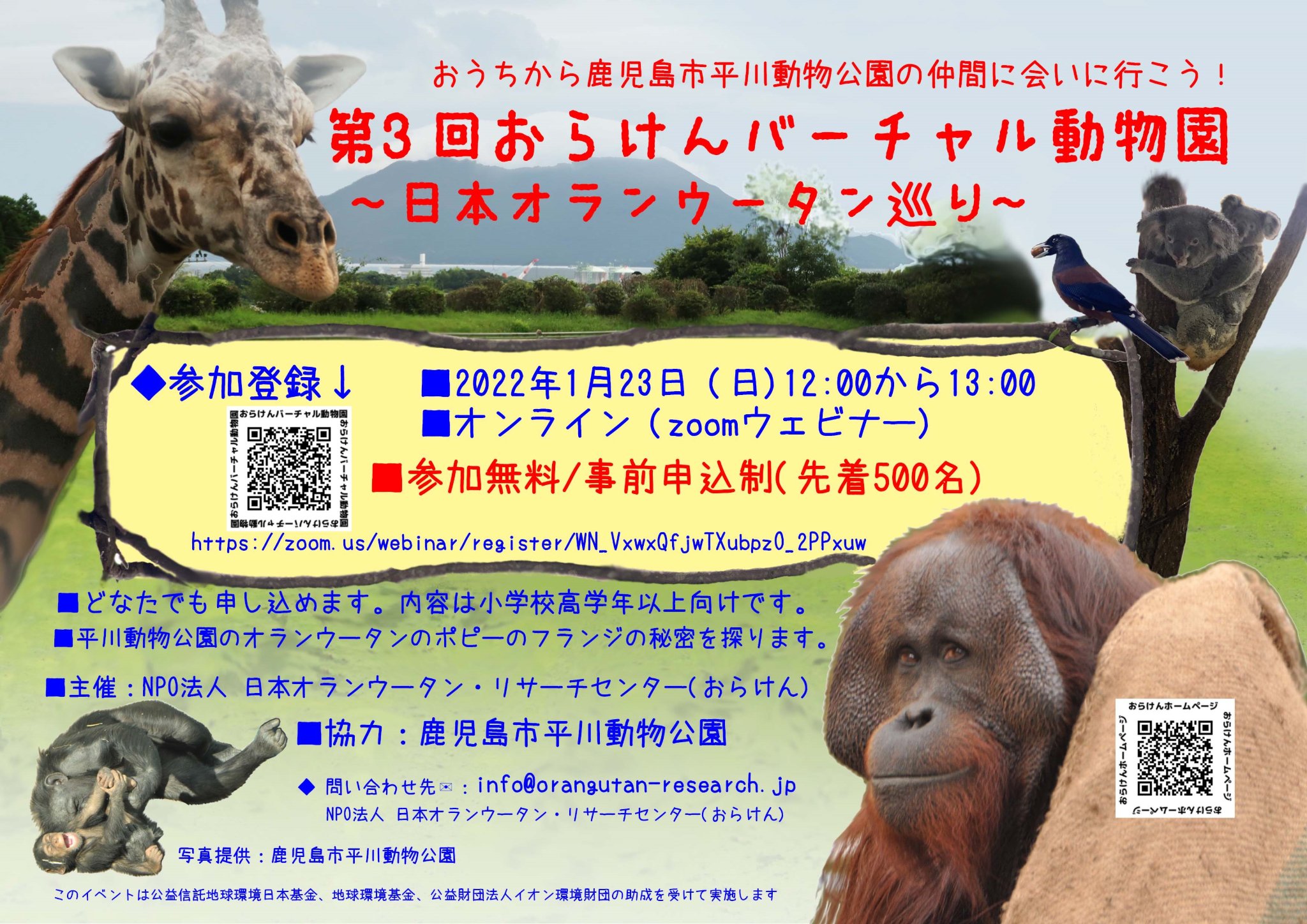 【Q&Aを公開しました】第3回おらけんバーチャル動物園（鹿児島市平川動物公園）